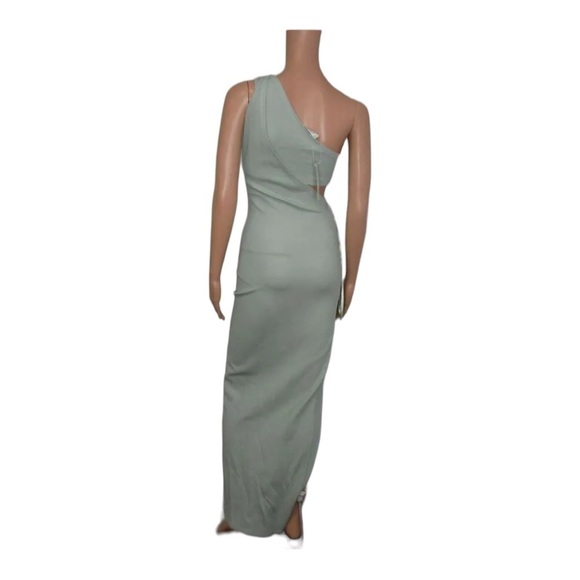 ATOIR x Revolve Time Stands Still One Shoulder Cutout High Slit Maxi Dress Sage - Picture 10 of 13